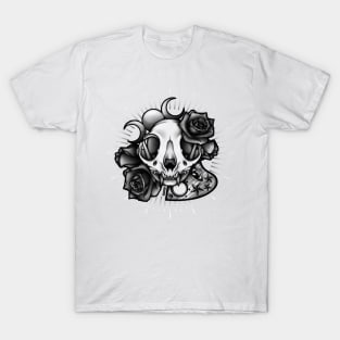 Witch's Cat & Roses T-Shirt